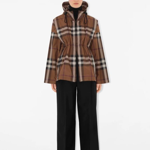 Burberry Bacton Check Lightweight Jacket Women Size 6 - Picture 2 of 16